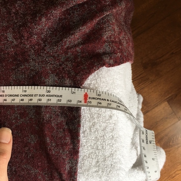 Men's medium William Rast button up shirt Justin Timberlake red wine color - Picture 10 of 13